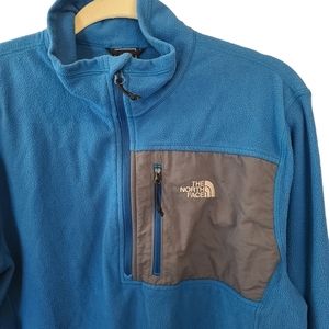 The North Face Pullover Adult Medium Royal Blue Fleece 1/2 Zip Jacket Sweater